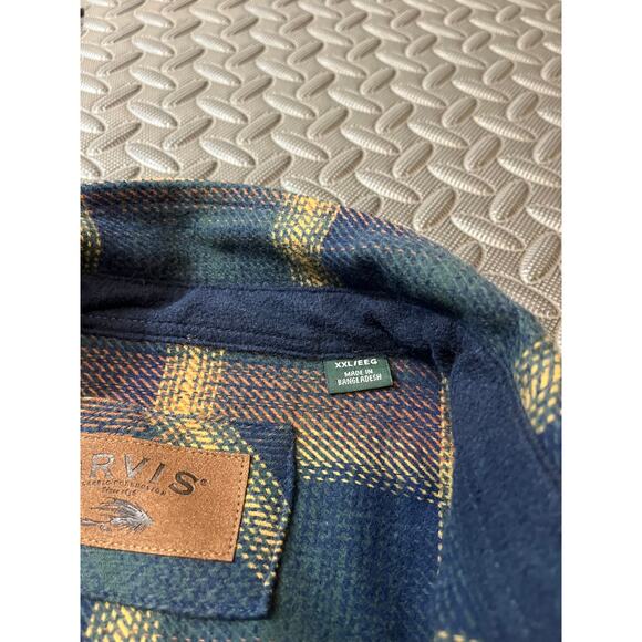 Orvis Big Bear Heavyweight Double Brushed Flannel Button Down Shirt Mens XXL NEW - Picture 7 of 7